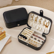 Black Travel Portable Jewelry Box Minimalist Jewelry Organizer Storage Case V528-CASKET-BLACK-258741