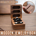 Wooden Ring Jewellery Box High Storage Box with Three Compartments for Rings V528-CASKET-BLACK-536254