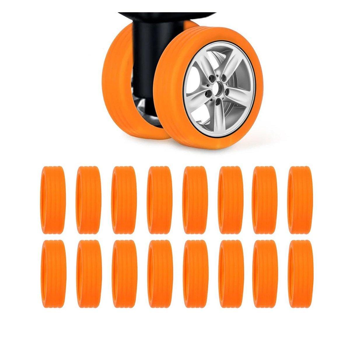 16PCS Silicone Luggage Wheels Cover Caster Shoes Wheel Protector for Luggage - Black V528-CASTER-SHOES-BLACK-16PCS-659421