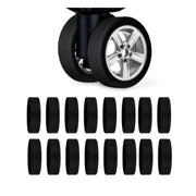 16PCS Silicone Luggage Wheels Cover Caster Shoes Wheel Protector for Luggage - Black V528-CASTER-SHOES-BLACK-16PCS-659421