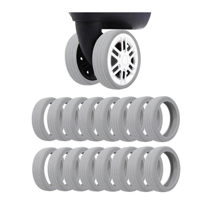 16PCS Silicone Luggage Wheels Cover Caster Shoes Wheel Protector for Luggage - Black V528-CASTER-SHOES-BLACK-16PCS-659421