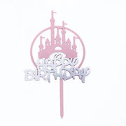 Up to 20pcs Princess Cake Topper Castle Cupcake Party Birthday Supplies Pink - 1pc V528-CASTLE-563422