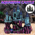 Aquarium Castle Ornament Fish Tank Decoration Medieval Style Resin Decor Home - B V528-CASTLE-RQ139B-291826