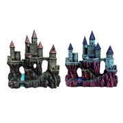 Aquarium Castle Ornament Fish Tank Decoration Medieval Style Resin Decor Home - B V528-CASTLE-RQ139B-291826