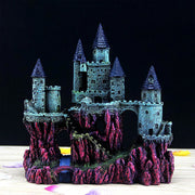Aquarium Castle Ornament Fish Tank Decoration Medieval Style Resin Decor Home - B V528-CASTLE-RQ139B-291826