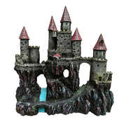Aquarium Castle Ornament Fish Tank Decoration Medieval Style Resin Decor Home - B V528-CASTLE-RQ139B-291826