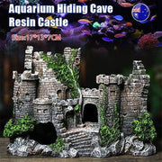 Aquarium Fish Tank Ornament Decor Landscape Ancient Castle Tower Hide Cave Resin V528-CASTLESCENERY-454172