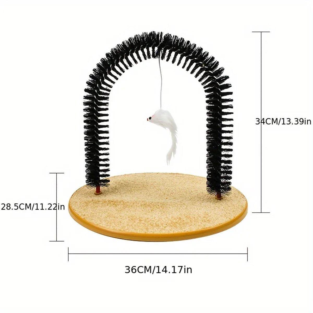 Arch Cat Scrub Brush Pet Grooming Toy Self Groomer Tickle Device for Cats V528-CAT-BRUSH-800421