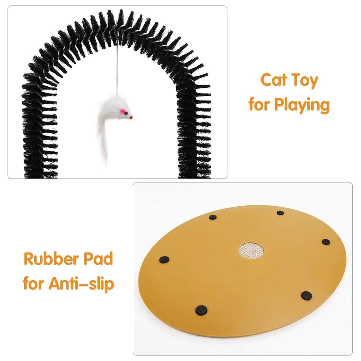 Arch Cat Scrub Brush Pet Grooming Toy Self Groomer Tickle Device for Cats V528-CAT-BRUSH-800421