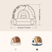 Portable Cat Carrier Space Capsule Large Capacity Aviation Travel Kitty Basket - Grey V528-CAT-CARRIER-GREY-737735