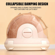 Portable Cat Carrier Space Capsule Large Capacity Aviation Travel Kitty Basket - Grey V528-CAT-CARRIER-GREY-737735