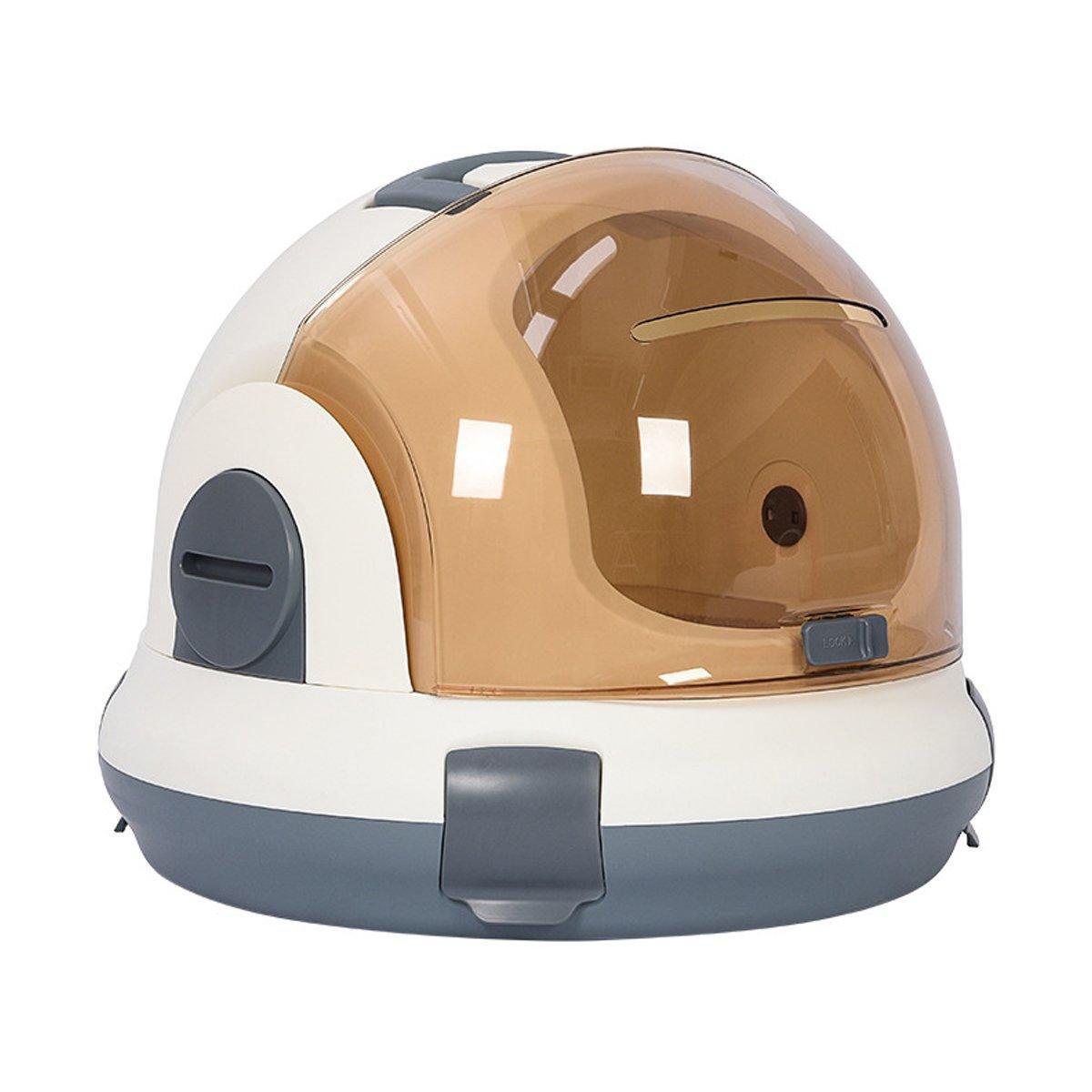 Portable Cat Carrier Space Capsule Large Capacity Aviation Travel Kitty Basket - Grey V528-CAT-CARRIER-GREY-737735
