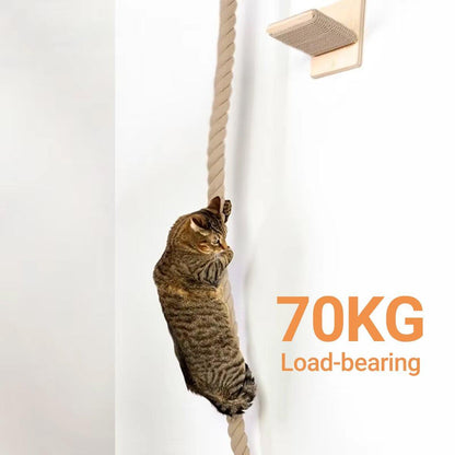 Cat Climbing Frame Rope Leash Jumping Platform for Cats Interactive Play Set V528-CAT-CLIMBER-15DK-491437