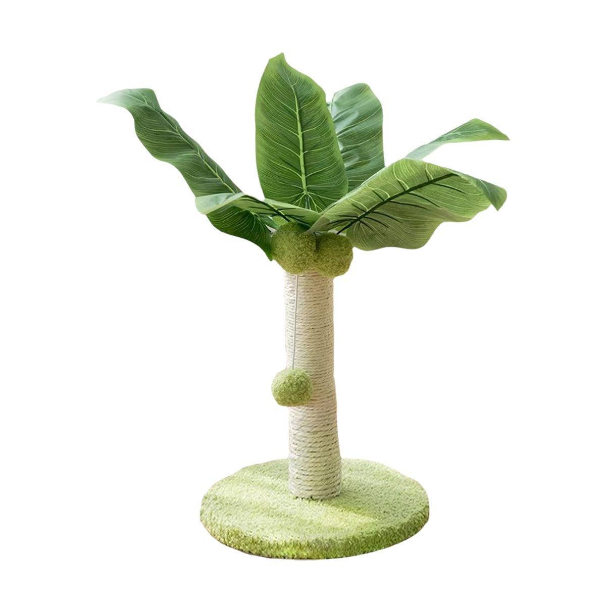 Cat Scratching Coconut Tree Kitten Post Sisal Covered Scratcher Pole Toy 32/38cm - M V528-CAT-CLIMBER-GREEN-M-851139