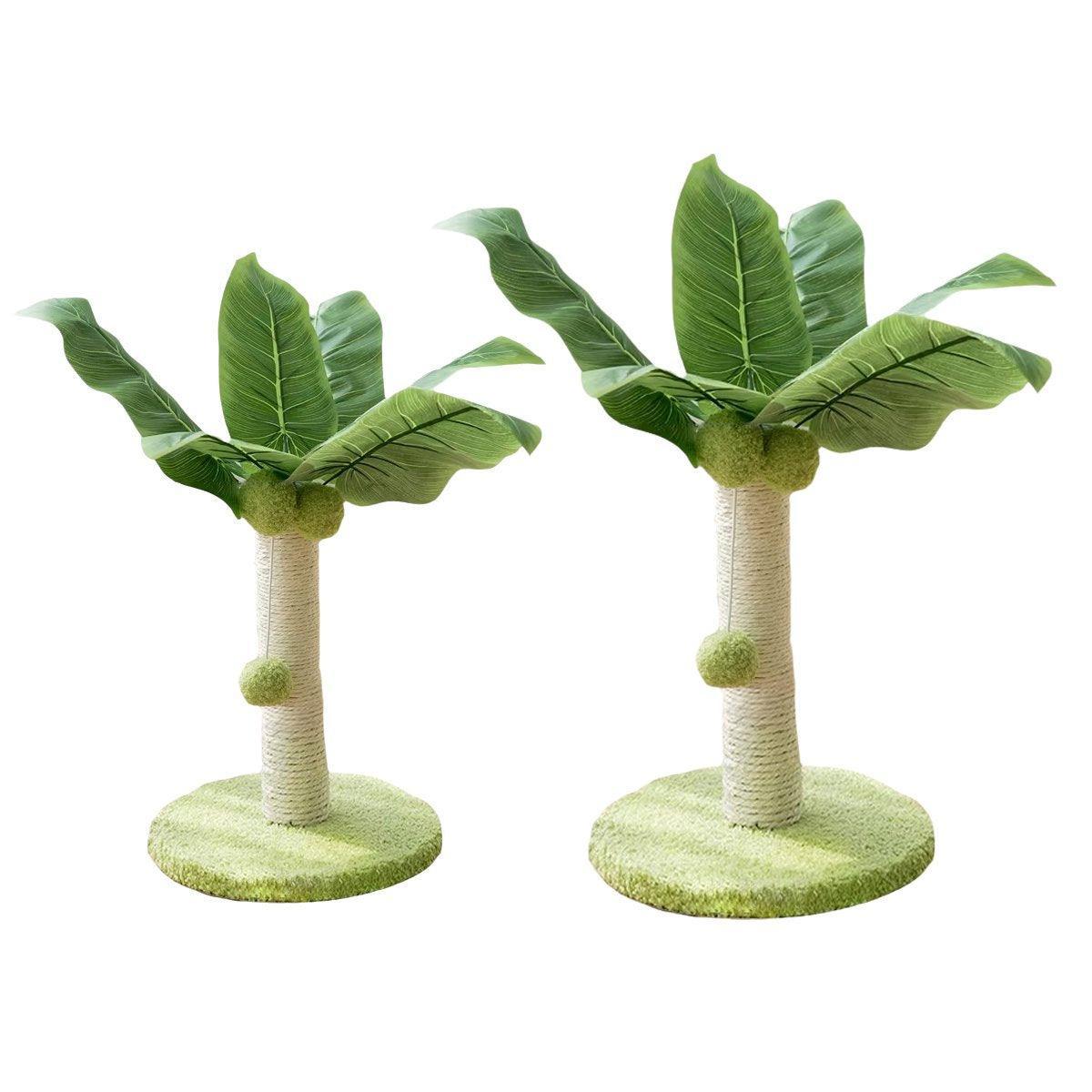 Cat Scratching Coconut Tree Kitten Post Sisal Covered Scratcher Pole Toy 32/38cm - S V528-CAT-CLIMBER-GREEN-S-158858