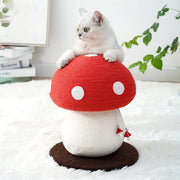 Red Mushroom Cat Climbing Frame Vertical Scratching Post Board Pet Furniture V528-CAT-CLIMBER-RED-491149
