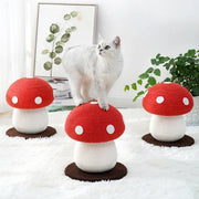 Red Mushroom Cat Climbing Frame Vertical Scratching Post Board Pet Furniture V528-CAT-CLIMBER-RED-491149