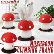 Red Mushroom Cat Climbing Frame Vertical Scratching Post Board Pet Furniture V528-CAT-CLIMBER-RED-491149