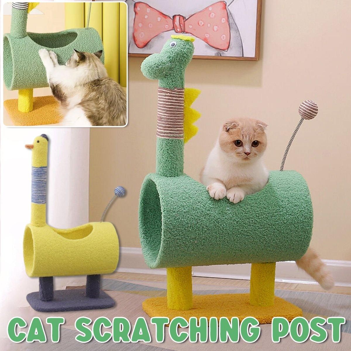Climbing Frame Cat Scratching Post Jumping Platform Pet Toys for Cats and Kitten - Yellow V528-CAT-CLIMBER-YELLOW-571903