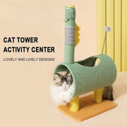 Climbing Frame Cat Scratching Post Jumping Platform Pet Toys for Cats and Kitten - Yellow V528-CAT-CLIMBER-YELLOW-571903