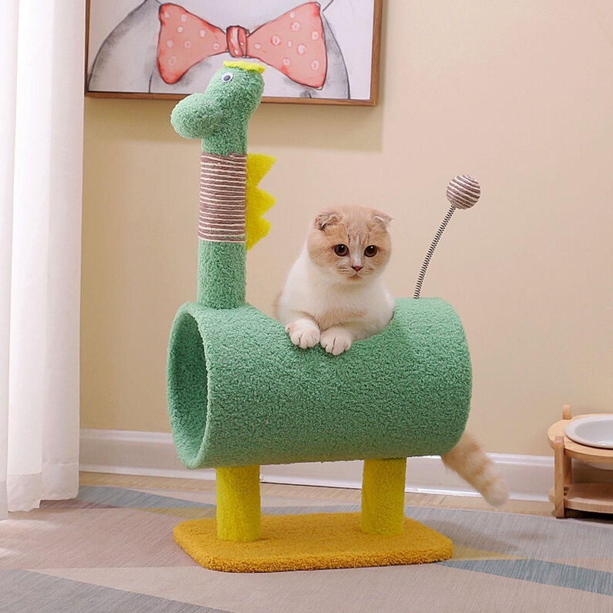 Climbing Frame Cat Scratching Post Jumping Platform Pet Toys for Cats and Kitten - Yellow V528-CAT-CLIMBER-YELLOW-571903