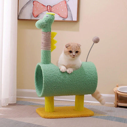 Climbing Frame Cat Scratching Post Jumping Platform Pet Toys for Cats and Kitten - Yellow V528-CAT-CLIMBER-YELLOW-571903