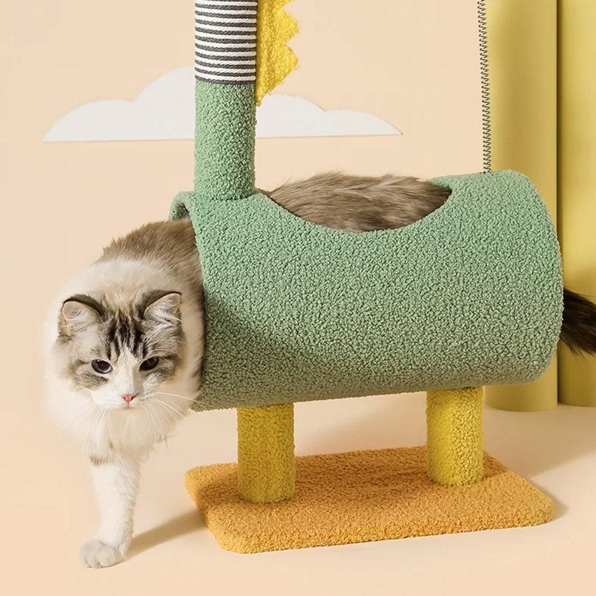 Climbing Frame Cat Scratching Post Jumping Platform Pet Toys for Cats and Kitten - Yellow V528-CAT-CLIMBER-YELLOW-571903