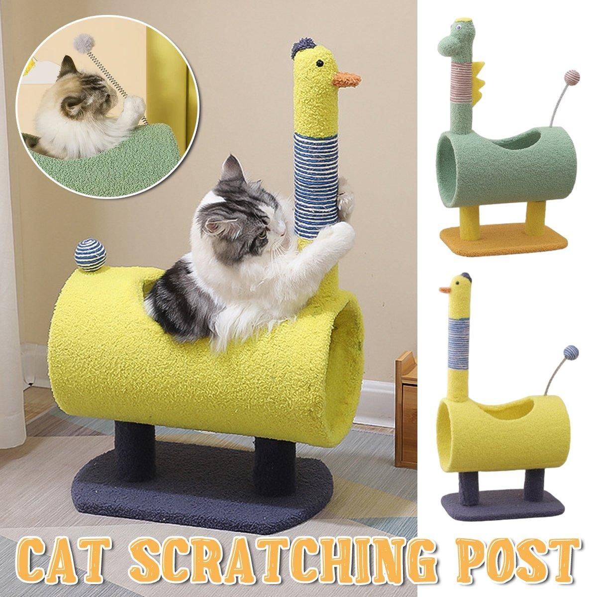 Climbing Frame Cat Scratching Post Jumping Platform Pet Toys for Cats and Kitten - Yellow V528-CAT-CLIMBER-YELLOW-571903