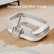 12L Semi Enclosed Large Cat Litter Box with Delivery Shovel Easy Clean Toilet - Green-Orange V528-CAT-GREEN-ORANGE-565143