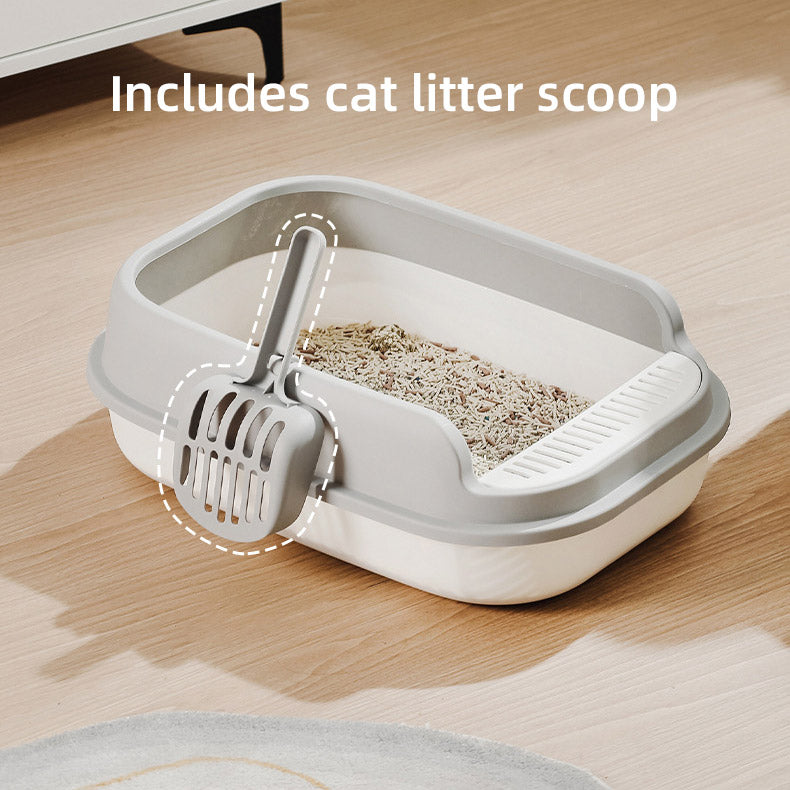 12L Semi Enclosed Large Cat Litter Box with Delivery Shovel Easy Clean Toilet - Green-Orange V528-CAT-GREEN-ORANGE-565143