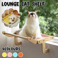 Window Hanging Cat Hammock Solid Wood Sun Bed Nest for All Seasons Durable - Grey+Orange V528-CAT-HAMMOCK-ORANGE-705564