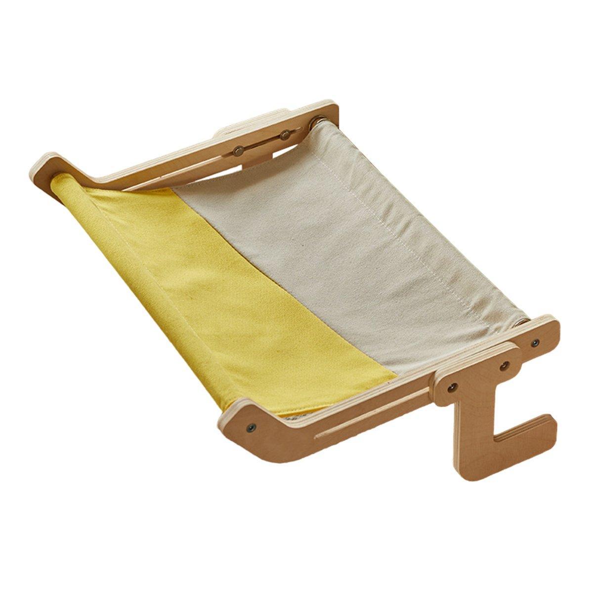 Window Hanging Cat Hammock Solid Wood Sun Bed Nest for All Seasons Durable - Grey+Pink V528-CAT-HAMMOCK-PINK-367577