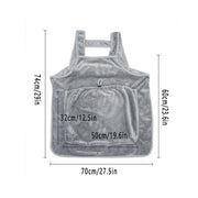 Non-stick Hair Cat Apron Kangaroo Style Pet Grooming Bib No-Hole Design V528-CAT-HANDLING-APRON-512563