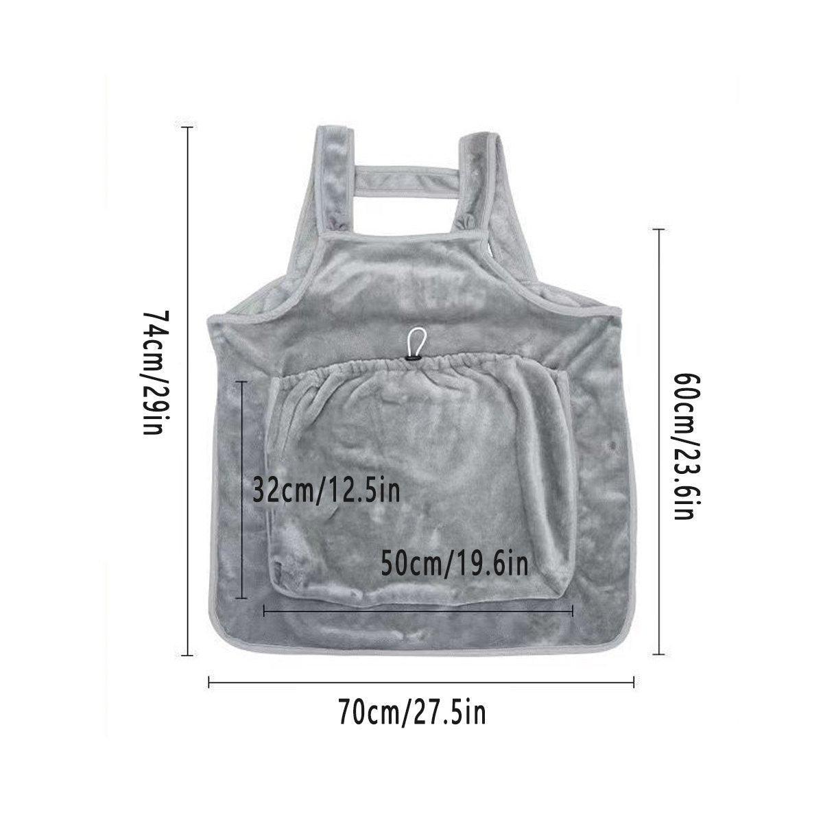 Non-stick Hair Cat Apron Kangaroo Style Pet Grooming Bib No-Hole Design V528-CAT-HANDLING-APRON-512563