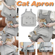 Cat Carrying Apron Non Stick Hair Kangaroo Pouch Pet Grooming Suit Portable V528-CAT-HANDLING-CLOTHING-441252
