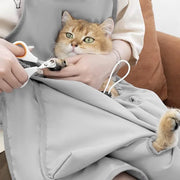 Cat Carrying Apron Non Stick Hair Kangaroo Pouch Pet Grooming Suit Portable V528-CAT-HANDLING-CLOTHING-441252