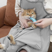 Cat Carrying Apron Non Stick Hair Kangaroo Pouch Pet Grooming Suit Portable V528-CAT-HANDLING-CLOTHING-441252