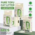 6pcs Tofu Cat Litter Odour Control Dust Free Fast Clumping and Quick Absorption V528-CAT-LITTER-6PCS-749133