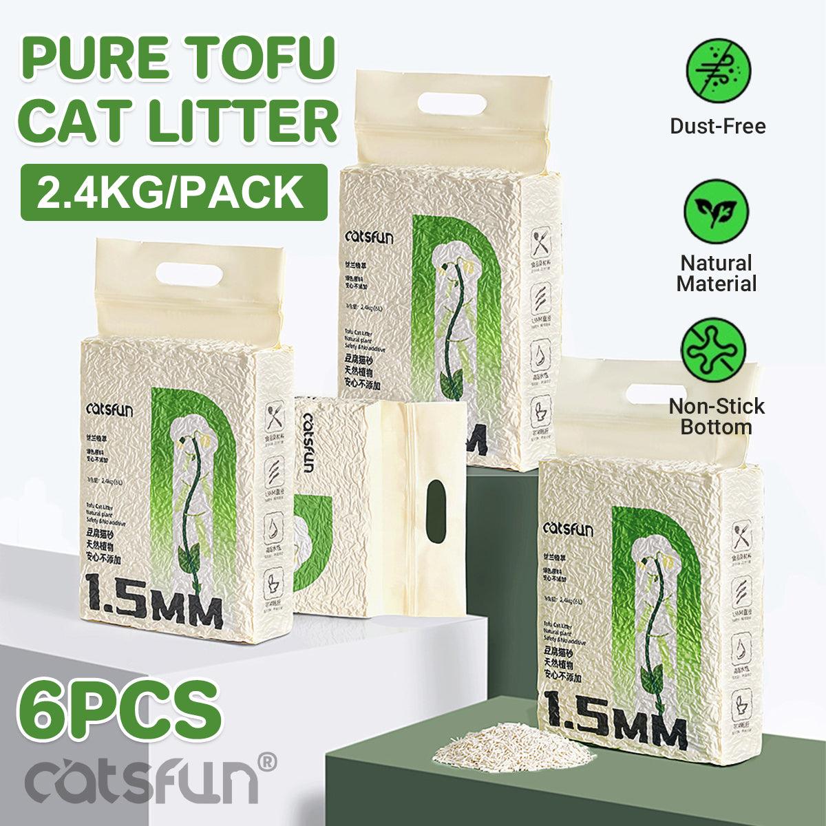 6pcs Tofu Cat Litter Odour Control Dust Free Fast Clumping and Quick Absorption V528-CAT-LITTER-6PCS-749133