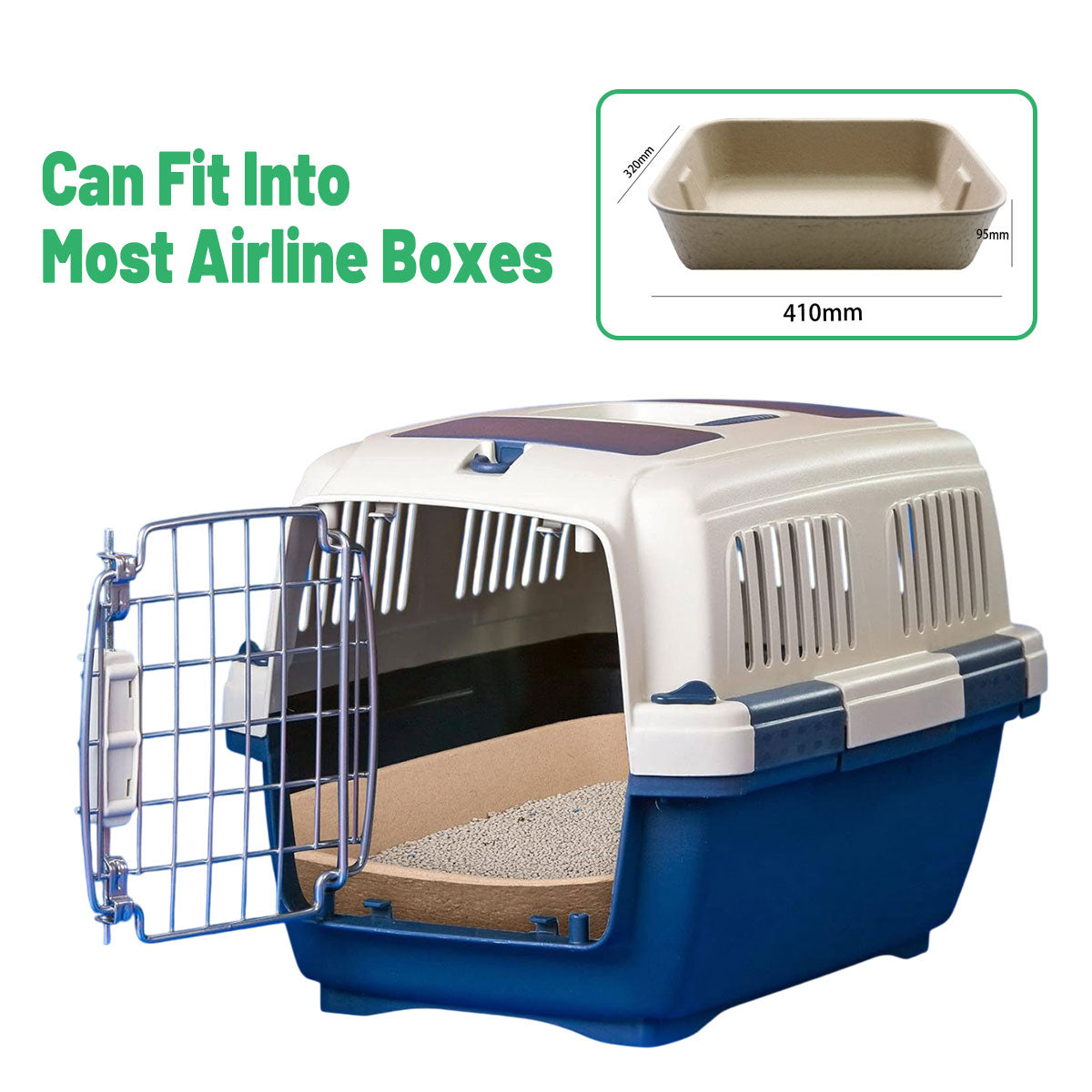 10pcs Disposable Litter Box Pulp Degradable Pet Tray Travel Portable Eco Use V528-CAT-LITTER-BOX-10PCS-795911