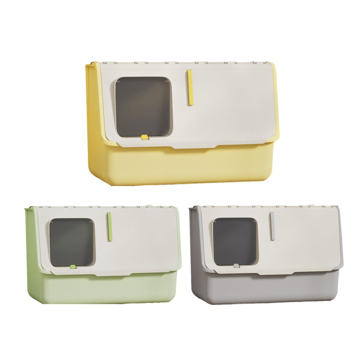 Large Fully Enclosed Cat Litter Box with Lid Odor Control Litter Pan for Cats - Green V528-CAT-LITTER-BOX-GREEN-228064