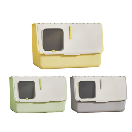 Large Fully Enclosed Cat Litter Box with Lid Odor Control Litter Pan for Cats - Green V528-CAT-LITTER-BOX-GREEN-228064