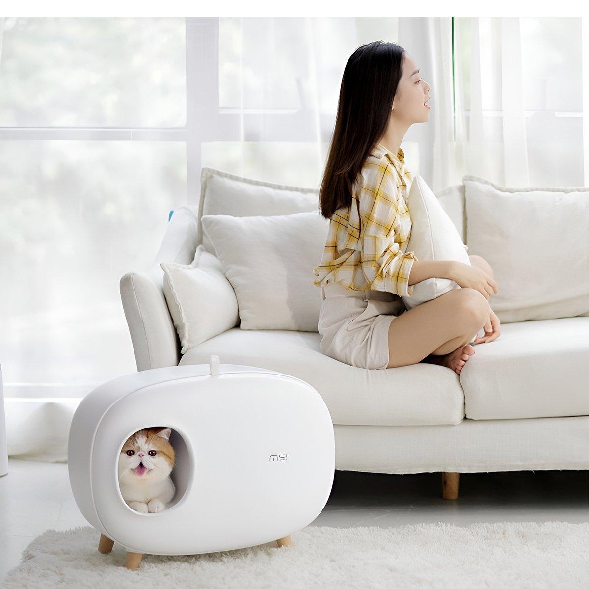Cat Litter Box Semi-closed Cat Supplies Cat Toilet Drawer Large Cat Litter Box - Green V528-CAT-LITTER-BOX-GREEN-245266