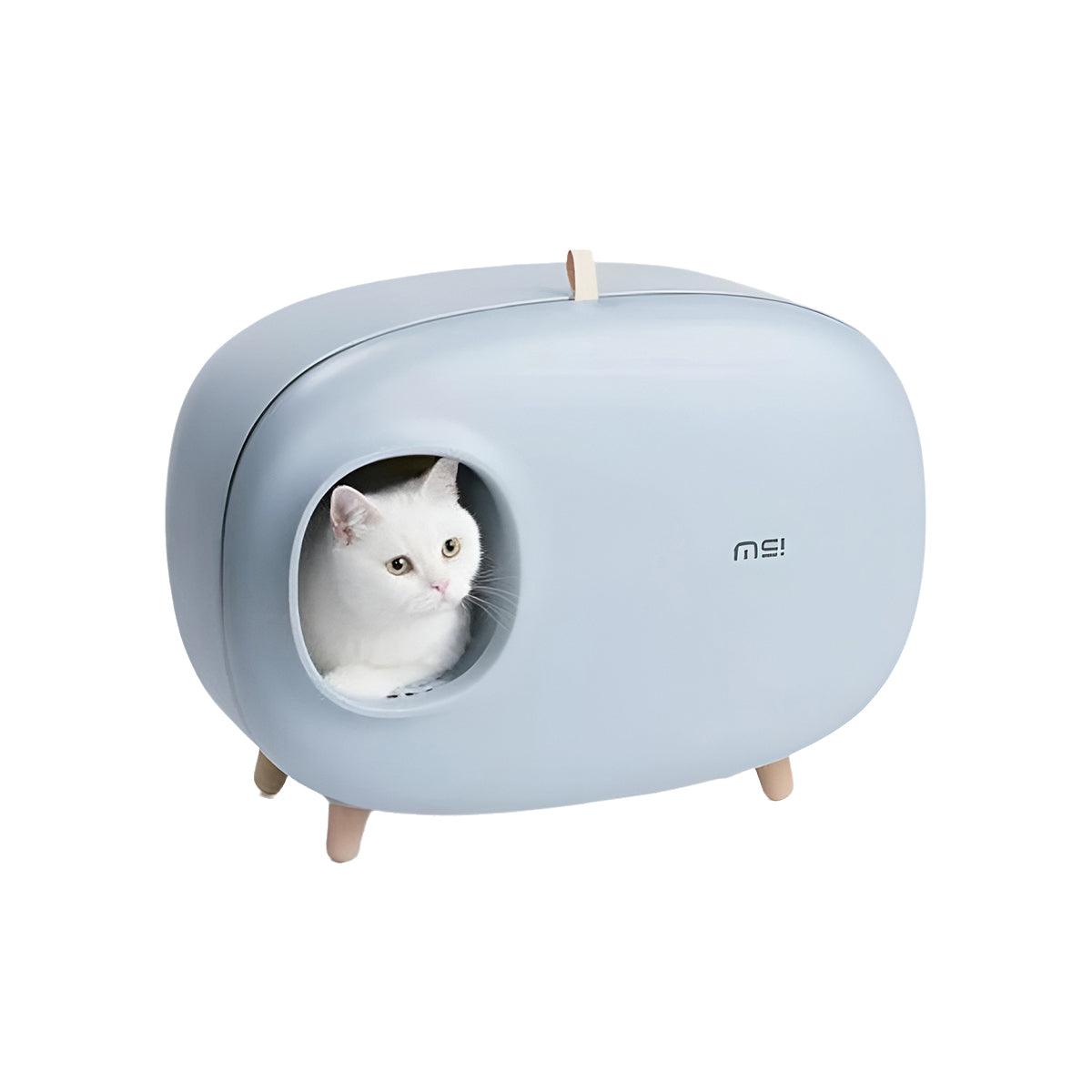 Cat Litter Box Semi-closed Cat Supplies Cat Toilet Drawer Large Cat Litter Box - Green V528-CAT-LITTER-BOX-GREEN-245266
