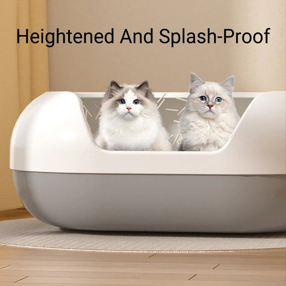 Large Semi Closed Cat Litter Box Covered Litter Pan for Cats Easy Clean Design - Green V528-CAT-LITTER-BOX-GREEN-947326