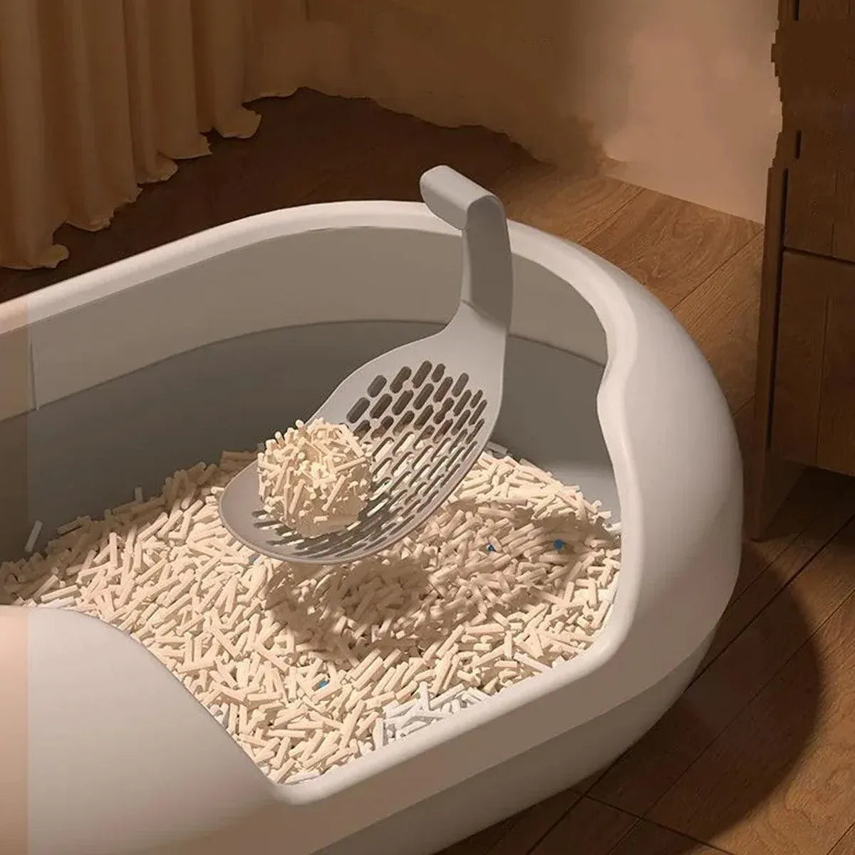 Large Semi Closed Cat Litter Box Covered Litter Pan for Cats Easy Clean Design - Green V528-CAT-LITTER-BOX-GREEN-947326