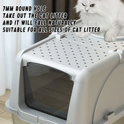 Durable Stainless Steel Cat Litter Box Pan Pet Toilet Odor Control Tray Large - Grey V528-CAT-LITTER-BOX-GREY-742557