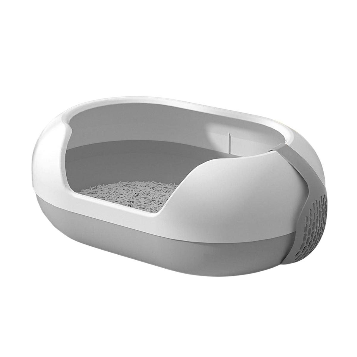 Large Semi Closed Cat Litter Box Covered Litter Pan for Cats Easy Clean Design - Orange V528-CAT-LITTER-BOX-ORANGE-685478