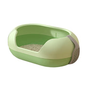 Large Semi Closed Cat Litter Box Covered Litter Pan for Cats Easy Clean Design - Orange V528-CAT-LITTER-BOX-ORANGE-685478