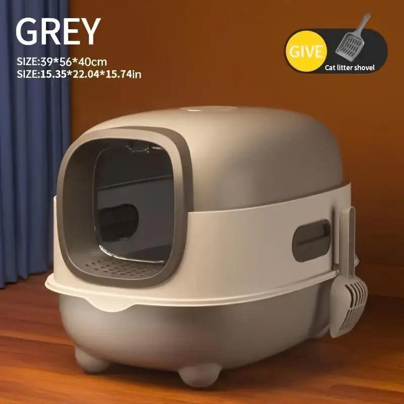 Large Fully Enclosed Cat Litter Box Lift Lid Odour Control Easy Clean Kitty - Purple V528-CAT-LITTER-BOX-PURPLE-318530